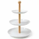 Fuente de 3 Niveles para Bocaditos y Postres – 40 cm