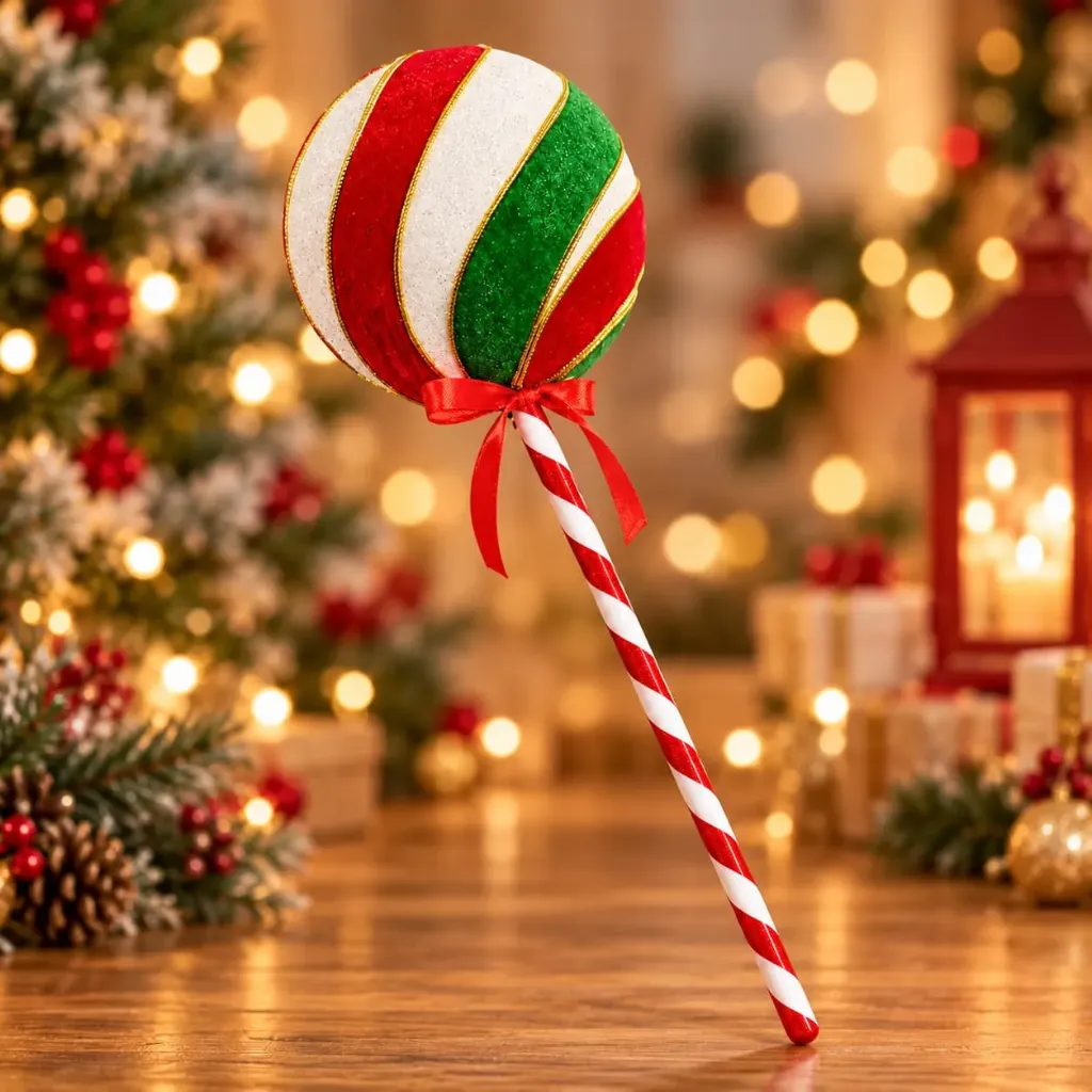 [NAV-00009] Paleta Navideña Decorativa 18 cm