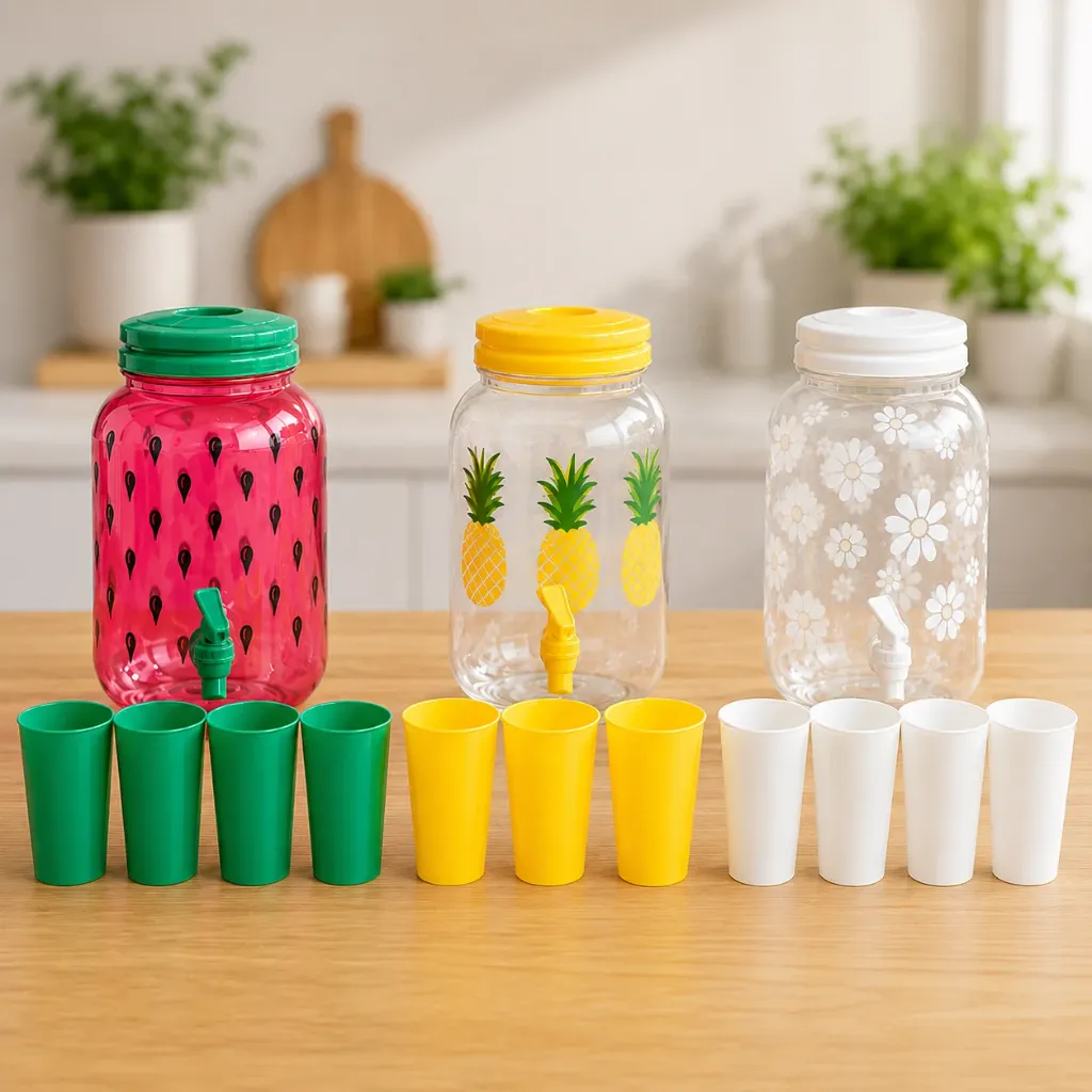 Dispensador de agua con 4 vasos